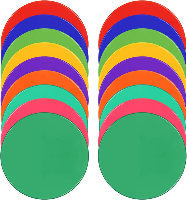 TuXHui Poly Spots 9inch Poly Spot Markers for Gym Floor, 9 Colors 18/36