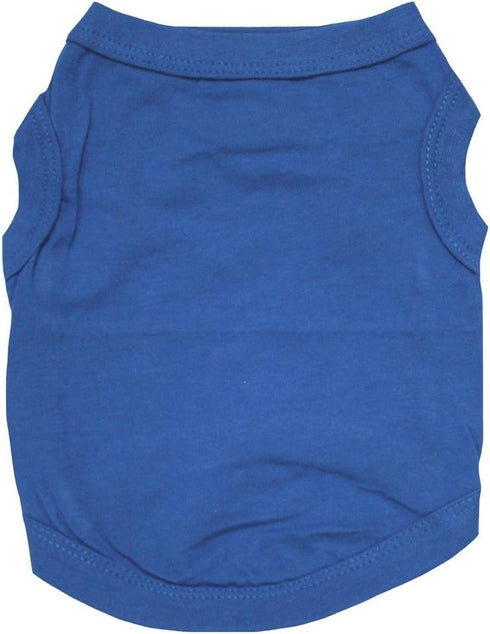 Petitebella Plain Single Color Puppy Dog Shirt (Small, Royal Blue)