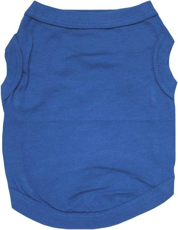 Petitebella Plain Single Color Puppy Dog Shirt (Small, Royal Blue)