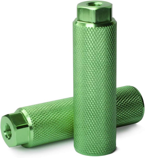 Vuwuma Amotor Bike Pegs - Aluminum Alloy Anti-Skid Bicycle Pegs for Mountain Bike (Green)
