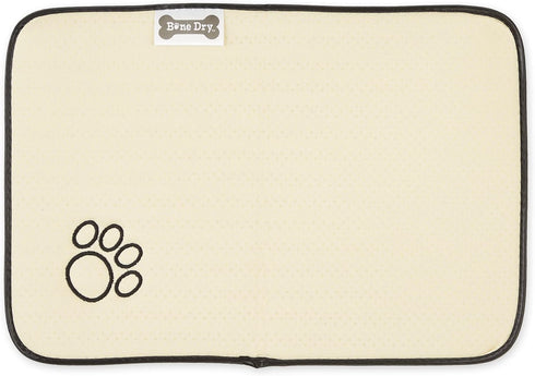 12x18, Bone Dry Machine Washable, Ultra Absorbent Pet Mat, Brown Stripe
