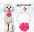 Pet Pearl Flower Necklace, Princess Collar Accessories for Puppy Decoration (Rose Red)