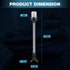 18 Inches IP67, (12-24V) Anchor Light Boat Stern Light Waterproof White Fold Down Marine Navigation Lights for Boats