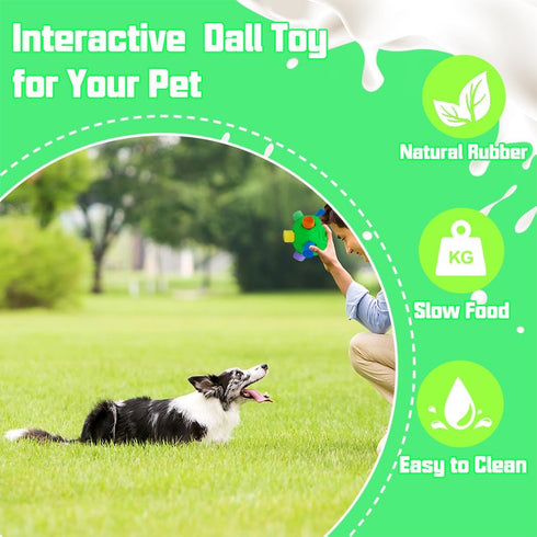 Snuffle Ball for Dogs, Interactive Puzzle Ball, Natural Foraging Skills Slow Feeder Training Toy (Green)