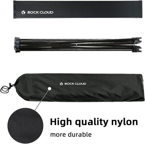 ROCK CLOUD Portable Camping Table - Ultralight Aluminum Folding Beach Table for Outdoor Picnic