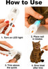 Trimming Cat Nail Clipper & Small Dog Nail Clippers with LED Light - Illuminates Nails & Bloodline for Safe, Easy