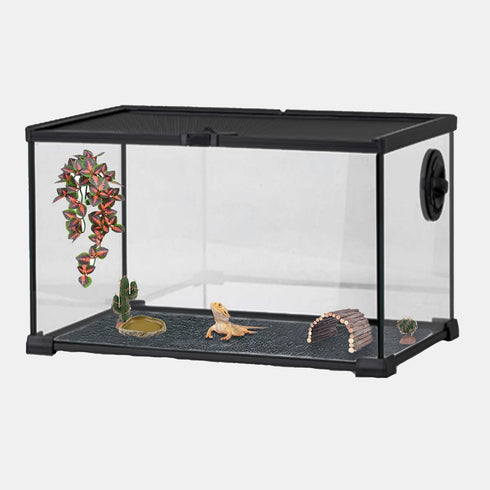47" x 24" Large Reptile Carpet Mat, Bedding Substrate Liner for Bearded Dragon, Snake, Lizard, Tortoise (Grey)