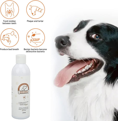 237ML Pet Mouthwash Dogs and Cats Oral Cleansing Water Pet Dental Care Solution for Bad Breath and Tartar