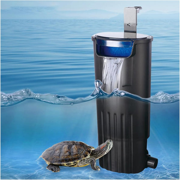 Upgraded Turtle Tank Filter, Aquarium Internal Filter for 5 to 40 Gallon Ultra Silent Fast Filtration
