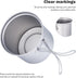 iBasingo 2 Piece-Set Titanium Bowl Pot Set with Folding Handle for Outdoor Cooking