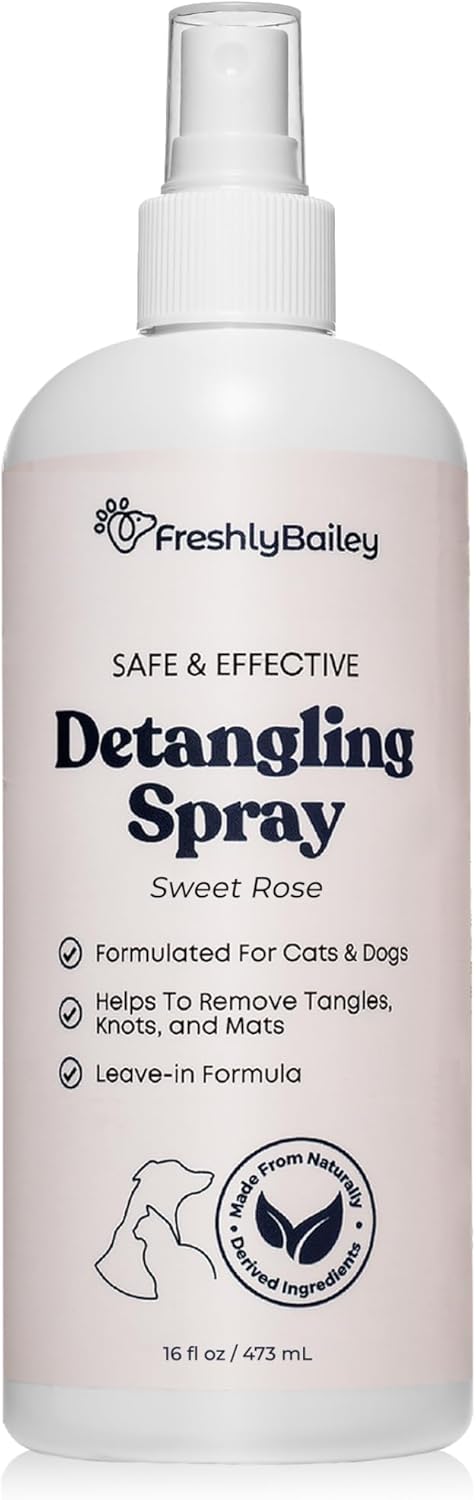 Dog Detangler Spray - Natural Pet Detangling Spray for Cats & Dogs, Leave-in Conditioner to Remove Tangles & Condition