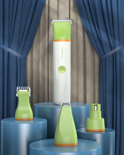 Dog Grooming Clippers Kit with Stainless Steel Scissors and Comb, Low Noise Electric Clippers for Dogs Cats