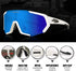 Queshark Cycling Glasses, Sports Sunglasses for Men Women, 1 Polarized 2 HD Lens for Cycling & Running