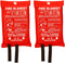 Fire Blanket - Fiberglass Emergency Suppression Blanket, Flame Retardant Safety Cover for Kitchen, Home, Car, 2 Pack