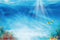 AWERT 36x20 inches Vinyl Undersea Theme Aquarium Background with Colorful Coral and Tropical Fish