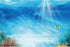 AWERT 36x20 inches Vinyl Undersea Theme Aquarium Background with Colorful Coral and Tropical Fish