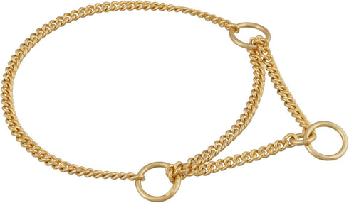 Alvalley Martingale Collar for Dogs - Show Chain Dog Collar - Made of Brass - Safe, Easy to Handle - Suitable for showing, training, and walking - Perfect for Small, Medium, and Large Pets