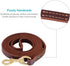 FAIRWIN Leather Dog Leash, 6 Foot, Heavy Duty for Large Medium Small Dogs (5/8", Brown)