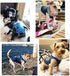SILD Pet Clothes Cool Blue Denim Jacket for Small Medium Dogs - Vintage Washed Lapel Vests Hoodies