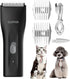 Dog Grooming Kit Clipper for Thick Coat Low Noise Cordless Cat Hair