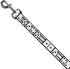 Dog Leash Dominoes - Black White Black, 4 Feet Long, 1.5 Inch Wide