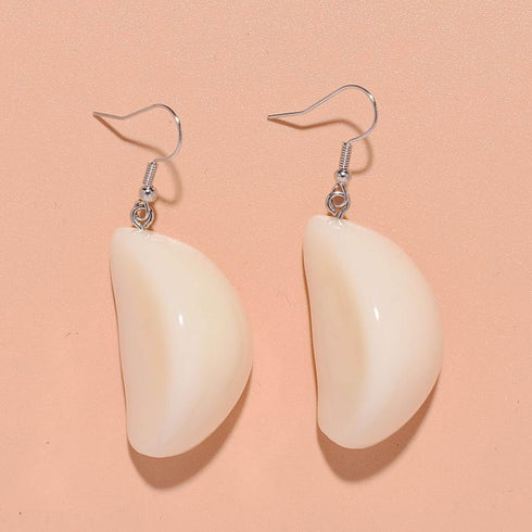 BTAKANPP 3D Studs for Ears Food Play Garlic Earrings Personalised Sweet Creative Vegetable Earrings Ear Studs