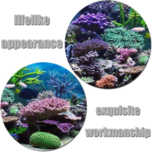 Fish Tank Poster Coral Aquarium Background, Underwater Poster Stickers for Fish Tank 61 * 30