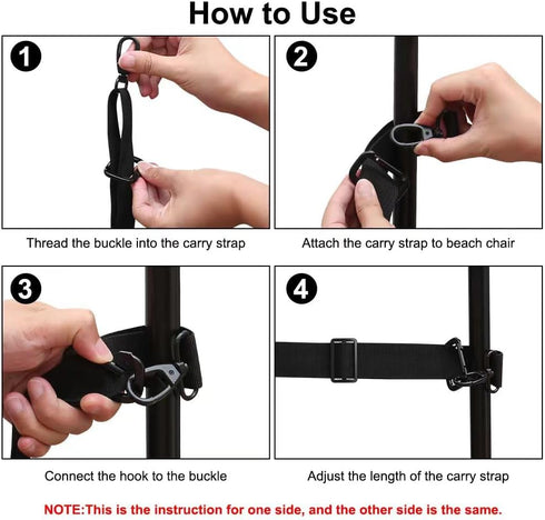 Backpack Carry Strap for Folding Chair, Adjustable Beach Chair Straps,for Beach, Camping
