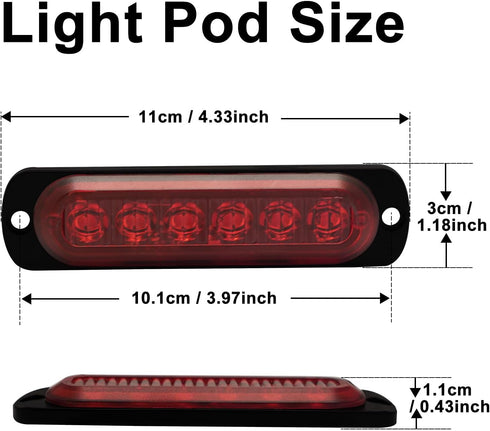 LED Marine Courtesy Boat Interior Lights, IP68 Waterproof, Surface Mount for Deck, Cabin, Cockpit, Dinghy, Kayak, 10Pcs