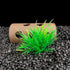 Smoothedo-Pets 20 Pieces Small Plastic Aquarium Plant Decoration, 1" Tall Mini Grass Set for Fish Tank (Green-C)