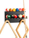 Wall Mount Billiard Balls Rack, Hardwood Billiard Balls Holder & 6 Pool Stick Holder