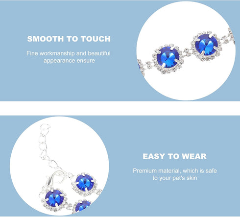 PRETYZOOM Pet Necklace - Rhinestone Dog Collar for Small Dogs, Wedding Collar for Puppies and Kittens