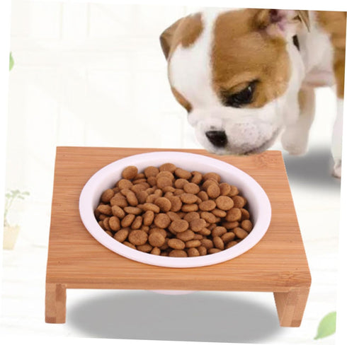 1 Table Single Bowl Pet Supplies - Dog Feeder Pet Dining Table with Ceramics Pet Bowl
