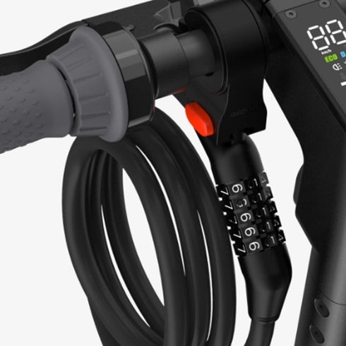 Segway Ninebot Password Cable Lock for Bikes and Scooters, Color: Black