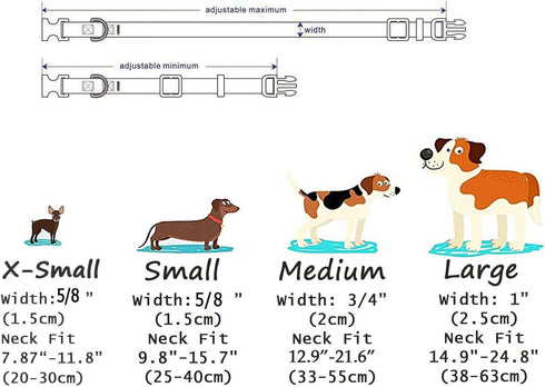 Dog Collar with Bohemia Floral Tribal Patterns, Soft Adjustable Ethnic Style Collar for Small Medium Large Dogs (Floral