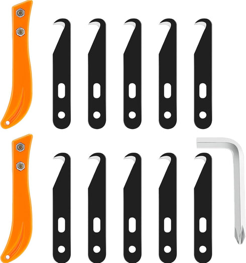 Mudder 13 Pieces Golf Hook Blade Tool Set, DIY Knife for Golf Club Grip Remover with Installation Tool