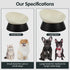 Bulldog Bowl Anti-Slip Dog Cat Dish - Detachable Rubber Dog Bowl, Tilted Pet Feeder Slope Base (Black, 3.5 Cup)