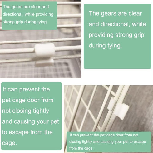 12 Pack Rabbit Cage Wire Crate Door Lock Buckle Connector Latches - Clamp for Cat Dog Pet Cages, DIY Reinforced