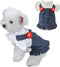 Pet Dress - Sweet Flower Small Dog Skirt, Tutu Clothing for Puppies and Cats for Spring Summer (Blue, M)