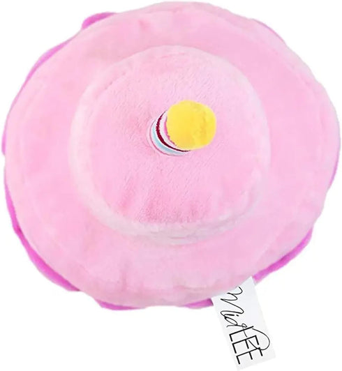 Midlee 2 Layer Birthday Cake Dog Toy - 7" Tall, Pink
