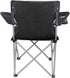 Generic Black Quad Folding Camping Chair with Built-in Cup Holder, Portable & Heavy-Duty