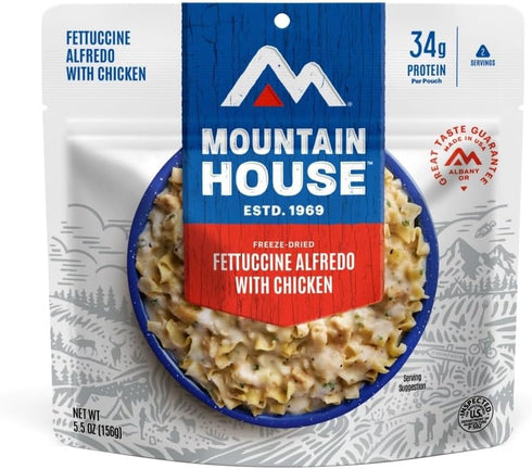Mountain House Fettuccine Alfredo with Chicken | Freeze Dried Camping Food for 2