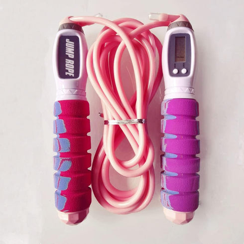 Workout Jump Rope with Counting, 9.85ft Adjustable Skipping Rope with Calorie Counter, Tangle-Free Rapid Speed Exercise