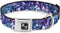 Buckle-Down Seatbelt Buckle Dog Collar - Crystals2 Blues/Purples, 1.5" Wide - Fits 18-32" Neck (Large)