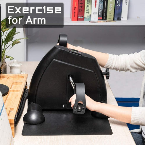 Byya W002K Mini Exercise Bike with Adjustable Resistance,LED Display,Portable Fitness Pedal Stationary Under Desk Foot