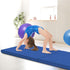 2 6 MMA, GYMAX Exercise Mat, FT x FT Bi-Fold with Carry Handles, Thick Home Workout Floor Mat for Gymnastics, Tumbling