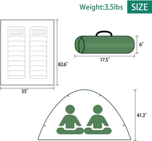 Lightweight Backpacking Tent Camouflage Outdoor Equipment for Camping Hiking Biking Trip - Sutekus