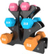 Portzon Weights Dumbbells, Set of 2 Neoprene Dumbbells, 10 Color Options, Anti-Slip Hex Shape