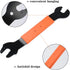 Pedal Wrench Double Sided Bicycle Spanner, 15/16/17mm Pedal Removal Tool with Comfortable Grip for Biking Repair