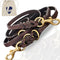 Multi Function 8ft Leather Dog Leash, Genuine Hands Free Training Leash for Small, Medium, Large Dogs (Dark Brown)